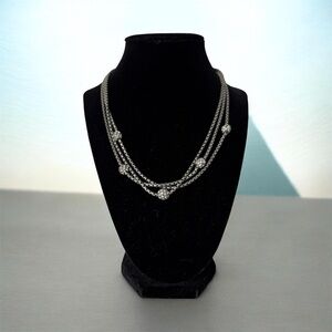 Lia Sophia Silver Multi-Strand Necklace